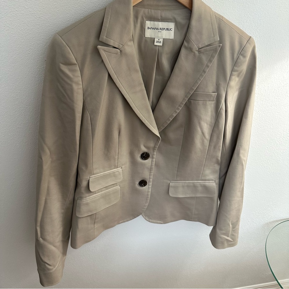Banana Republic Suit Tan size 8 Women - Picture 4 of 14